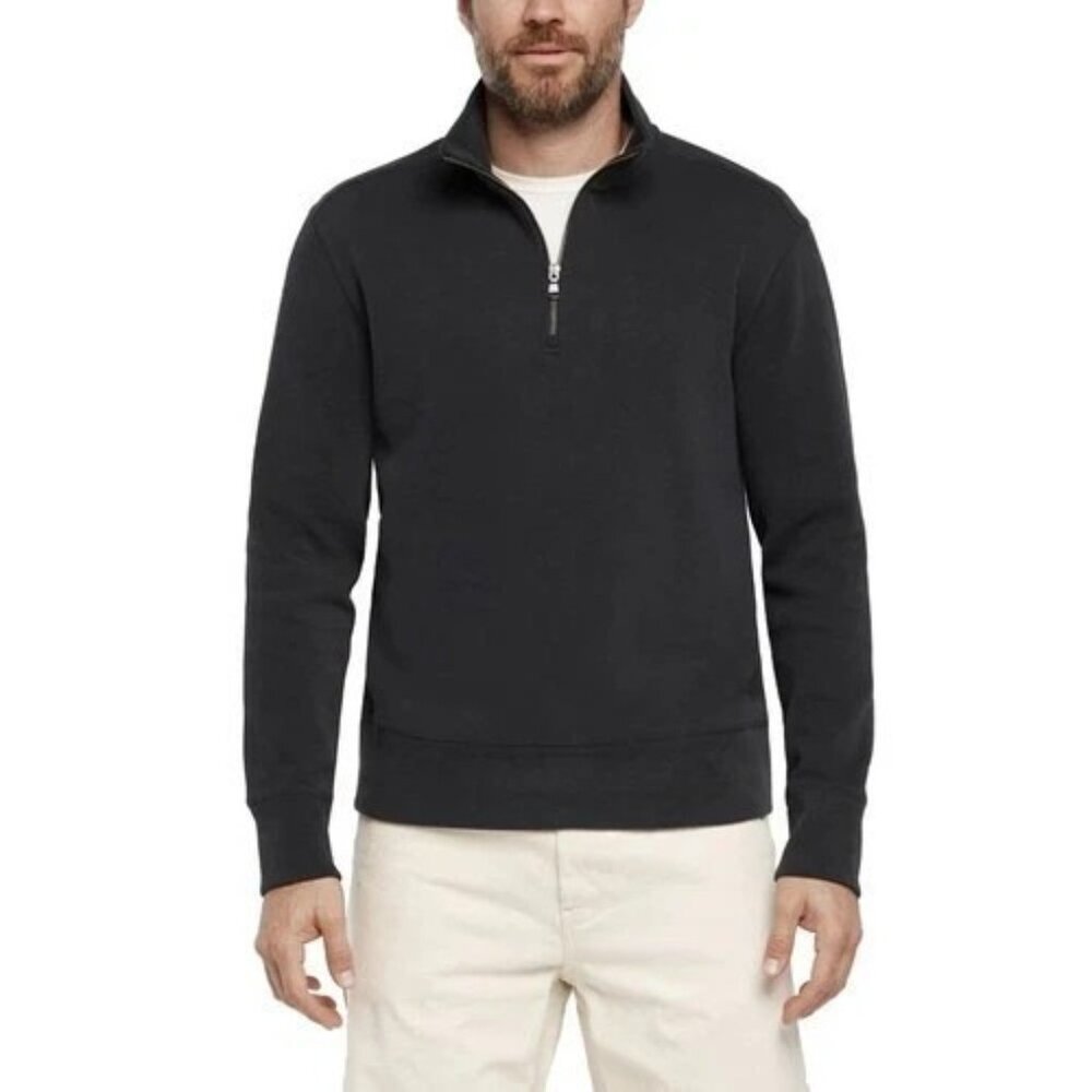 Banana Republic Mens Sweatshirt Quarter Zip Long Sleeves Heavyweight - XL